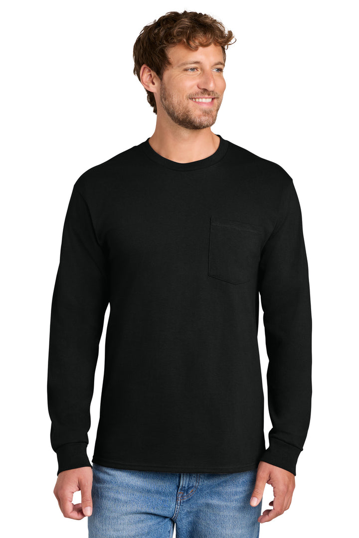 Port & Co ™  Long Sleeve Essential Pocket Tee.  PC61LSP
