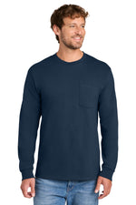 Load image into Gallery viewer, Port &amp; Co ™  Long Sleeve Essential Pocket Tee.  PC61LSP