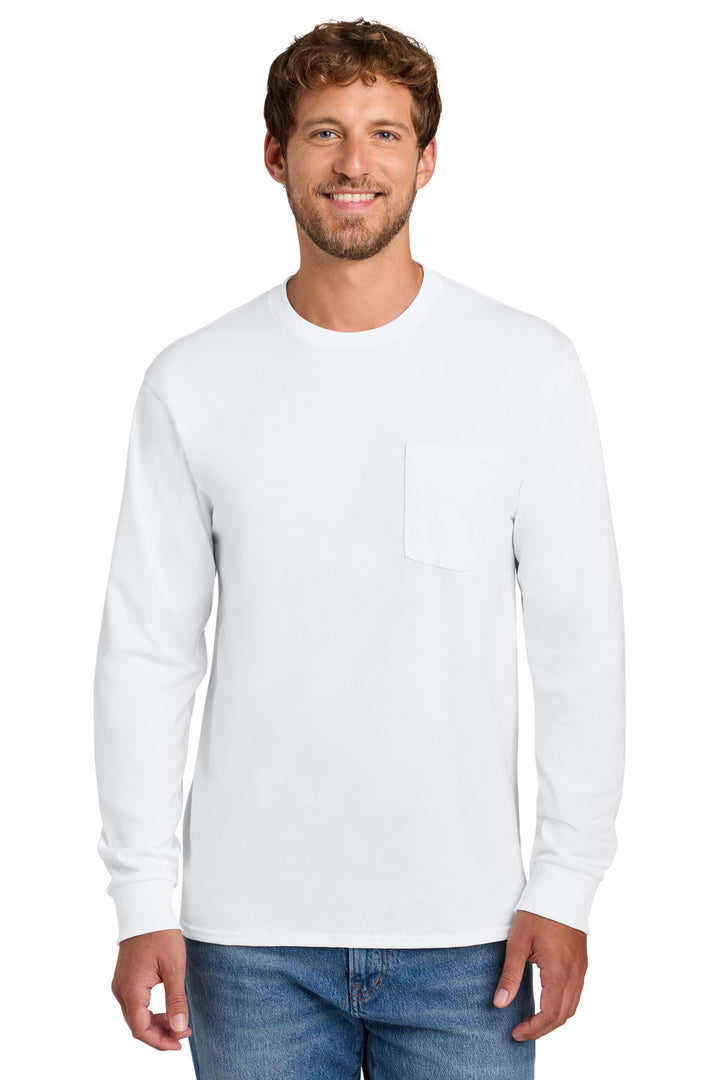 Port & Co ™  Long Sleeve Essential Pocket Tee.  PC61LSP